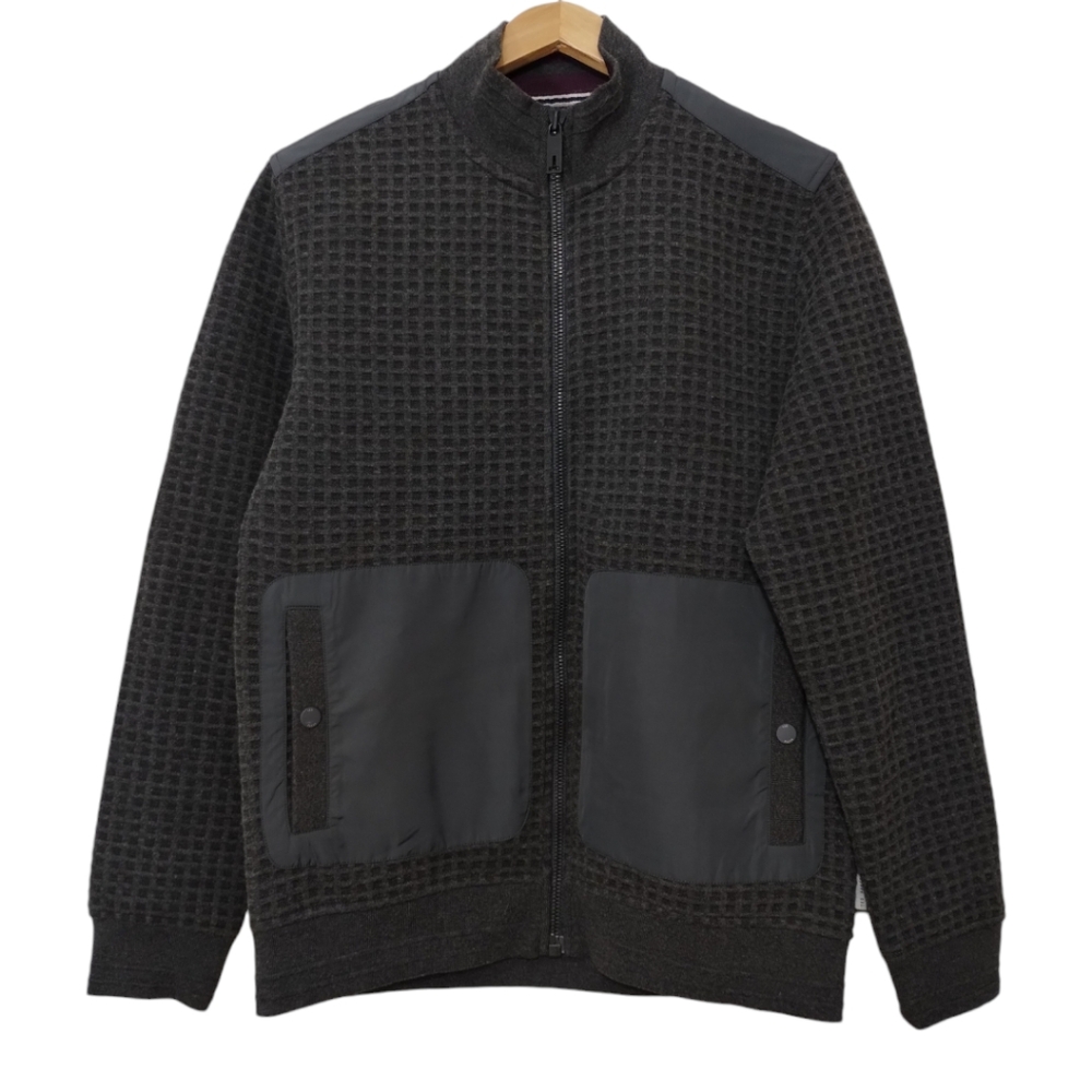 Ted Baker Men's Black Textured Bomber Jacket